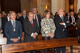 Asistentes a la misa de Lunes Santo. Iglesia de San Agustín. Abril de 2014