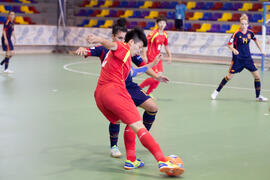 Partido España contra China. 14º Campeonato del Mundo Universitario de Fútbol Sala 2014 (FUTSAL). Antequera. Julio de 2014
