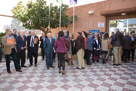 Momentos previos a la presentación del mural conmemorativo del 50 Aniversario de la Facultad de Económicas. Facultad de Ciencias Económicas y Empresariales. Marzo de 2019