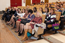 Asistentes al homenaje de Unicaja a la Facultad de Económicas. Paraninfo. Abril 2015