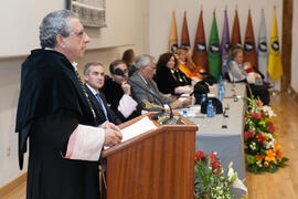 José Ángel Narváez en la toma de Posesión del nuevo Consejo de Dirección de la Universidad de Málaga. Paraninfo.  Enero de 2016