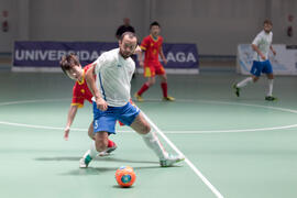Partido Georgia contra China. 14º Campeonato del Mundo Universitario de Fútbol Sala 2014 (FUTSAL). Antequera. Julio de 2014