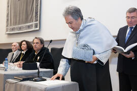 Juan Antonio García Galindo toma posesión como nuevo vicerrector de Política Institucional de la Universidad de Málaga. Paraninfo.  Enero de 2016