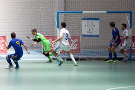 Partido Ucrania contra Israel. 14º Campeonato del Mundo Universitario de Fútbol Sala 2014 (FUTSAL). Antequera. Julio de 2014