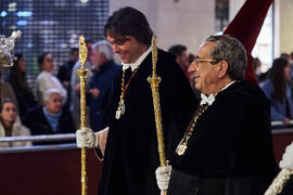 Francisco Oliva y José Ángel Narváez. Estación de Penitencia de la Hermandad de los Estudiantes. Málaga. Abril de 2022