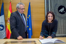 Toma de Posesión de Aurora Garrido Moreno como nueva profesora titular del Departamento de Economía y Administración de Empresas de la Universidad de Málaga. Edificio del Rectorado. Febrero de 2018