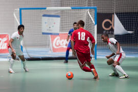 Partido Omán contra Bielorrusia. 14º Campeonato del Mundo Universitario de Fútbol Sala 2014 (FUTSAL). Antequera. Julio de 2014