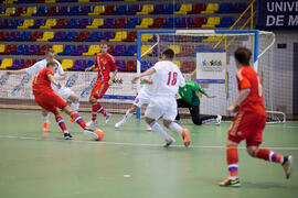 Partido Rusia contra Bielorrusia. 14º Campeonato del Mundo Universitario de Fútbol Sala 2014 (FUTSAL). Antequera. Julio de 2014