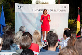 Acto de bienvenida a los alumnos Erasmus de la Universidad de Málaga. Jardín Botánico. Octubre de 2013