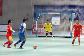Partido China contra Tailandia. 14º Campeonato del Mundo Universitario de Fútbol Sala 2014 (FUTSAL). Antequera. Julio de 2014