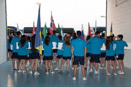 Momentos previos a la ceremonia de apertura del IX Campeonato de Europa Universitario de Fútbol Sala. Antequera. Julio de 2013