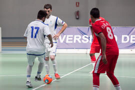 Partido Azerbaiyán contra Omán. 14º Campeonato del Mundo Universitario de Fútbol Sala 2014 (FUTSAL). Antequera. Julio de 2014