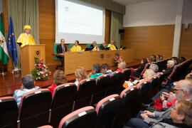 Manuel García Sillero en la investidura como Doctor "Honoris Causa" de Edmund Neugebauer por la Facultad de Medicina de la Universidad de Málaga. Edificio del Rectorado. Noviembre de 2016