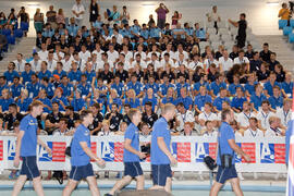 Deportistas participantes. Ceremonia de apertura del IX Campeonato de Europa Universitario de Fútbol Sala. Antequera. Julio de 2013
