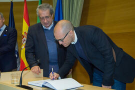 Toma de Posesión de José Manuel Jerez Aragonés como nuevo catedrático del Departamento de Lenguajes y Ciencias de la Computación de la Universidad de Málaga. Edificio del Rectorado. Febrero de 2018
