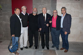 Foto de grupo. Inauguración de la plaza Pintor Eugenio Chicano. Málaga. Noviembre de 2016