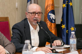 Diego Rodríguez Vargas. Presentación del libro "Recordando a 3 maestros". Facultad de Ciencias Económicas y Empresariales. Noviembre de 2018