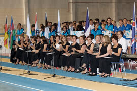 Asistentes a la ceremonia de apertura del IX Campeonato de Europa Universitario de Fútbol Sala. Antequera. Julio de 2013