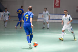 Partido Ucrania contra Israel. 14º Campeonato del Mundo Universitario de Fútbol Sala 2014 (FUTSAL). Antequera. Julio de 2014