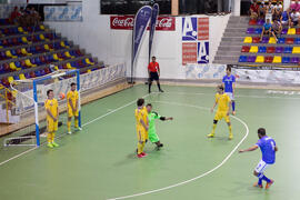Partido Ucrania contra Brasil. 14º Campeonato del Mundo Universitario de Fútbol Sala 2014 (FUTSAL). Antequera. Julio de 2014