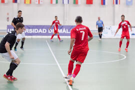 Partido Irán contra Alemania. 14º Campeonato del Mundo Universitario de Fútbol Sala 2014 (FUTSAL). Antequera. Julio de 2014