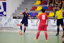 Partido España contra China. 14º Campeonato del Mundo Universitario de Fútbol Sala 2014 (FUTSAL). Antequera. Julio de 2014