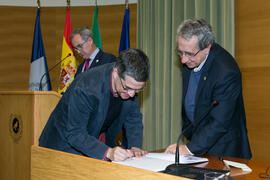 Toma de posesión de Francisco José López Gutiérrez como nuevo catedrático de Psicología Básica de la Universidad de Málaga. Edificio del Rectorado. Marzo de 2017