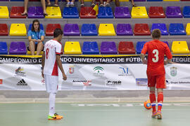 Partido Rusia contra Omán. 14º Campeonato del Mundo Universitario de Fútbol Sala 2014 (FUTSAL). Antequera. Julio de 2014