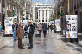 Exposición "La Universidad de Málaga del Siglo XXI". Calle Larios. Enero de 2017