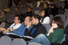 Asistentes al panel de expertos del 4º Congreso Internacional de Actividad Físico-Deportiva para Mayores. Escuela Técnica Superior de Ingeniería Informática y Telecomunicaciones. Marzo de 2011