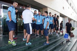 Momentos previos a la ceremonia de apertura del IX Campeonato de Europa Universitario de Fútbol Sala. Antequera. Julio de 2013