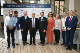Foto de grupo. Presentación del Centro Internacional de Autoridades y Líderes. Edificio del Rectorado. Julio de 2018