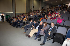 Asistentes al acto inaugural del 6º Congreso Internacional de Actividad Física Deportiva para Mayores. Escuela Técnica Superior de Ingeniería de Telecomunicaciones y de Informática. Marzo de 2015