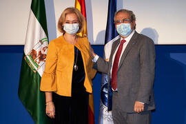 Toma de posesión de Susana  Guerrero Salazar como nueva catedrática del Área de Lengua Española de la Universidad de Málaga. Paraninfo. Diciembre de 2021