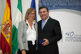 Homenaje a los jubilados y al personal que cumple 25 años de servicio en la Universidad de Málaga. Paraninfo. Octubre de 2012