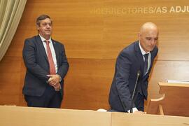 Toma de posesión de Pedro Cañada Rudner como nuevo Director de Infraestructuras de Apoyo a la Investigación de la Universidad de Málaga. Edificio del Rectorado. Abril de 2024