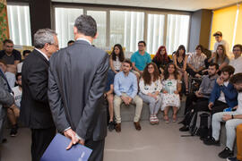 Visita del ministro Pedro Duque al edificio The Green Ray. Campus de Teatinos. Junio de 2018