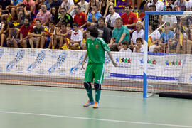 Partido Brasil contra España. 14º Campeonato del Mundo Universitario de Fútbol Sala 2014 (FUTSAL). Antequera. Julio de 2014