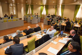 Designación de nueva sede y clausura del X Pleno del Consejo Universitario Iberoamericano (CUIB). Rectorado. Marzo de 2012