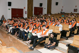 Alumnos en su graduación de los Másters de la Facultad de Ciencias Económicas y Empresariales de la Universidad de Málaga. Paraninfo. Mayo de 2017
