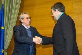 Toma de Posesión de José Miguel Vadillo Pérez como nuevo catedrático del Departamento de Química Analítica de la Universidad de Málaga. Edificio del Rectorado. Febrero de 2018