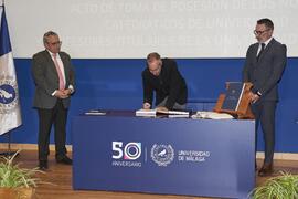 Toma de posesión de Francisco Javier Castellano Pulido como profesor titular del Área de Proyectos Arquitectónicos de la Universidad de Málaga. Toma de posesión de nuevos catedráticos y profesores titulares de la Universidad de Málaga. Paraninfo. Noviembre de 2023