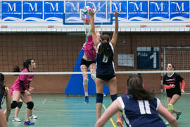 Partido femenino Universidad de Málaga - Universidad de A Coruña. Campeonato de España Universitario de Voleibol. Complejo Polideportivo Universitario. Abril de 2018