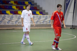 Partido Rusia contra Bielorrusia. 14º Campeonato del Mundo Universitario de Fútbol Sala 2014 (FUTSAL). Antequera. Julio de 2014