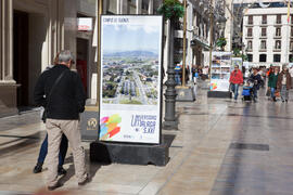 Exposición "La Universidad de Málaga del Siglo XXI". Calle Larios. Enero de 2017