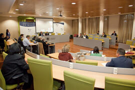 Presentación del XVIII Centenario de la Universidad de Salamanca. X Pleno del Consejo Universitario Iberoamericano (CUIB). Rectorado. Marzo de 2012