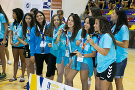 Entrega de medallas. Ceremonia de clausura del Campeonato Europeo Universitario de Balonmano. Antequera. Julio de 2017