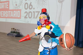 Espectáculo de humor en la Gala del Deporte Universitario 2017. Escuela Técnica Superior de Ingeniería de Telecomunicaciones. Junio de 2017