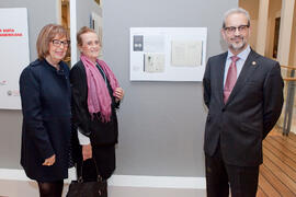 Adelaida de la Calle, María Victoria Atencia y Daniel Hernández. Homenaje a María Victoria Atencia. Edificio del Rectorado. Diciembre de 2014