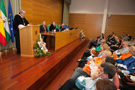 José Ángel Narváez en la investidura como Doctor "Honoris Causa" de Antonio Luque por la Facultad de Ciencias de la Universidad de Málaga. Edificio del Rectorado. Octubre de 2016